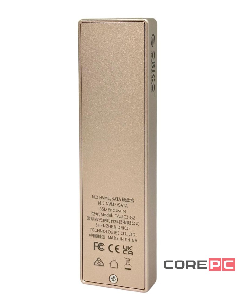Внешний корпус для M2 NVMe/NGFF(SATA) Orico FV15C3-G2 USB-C3.2 розовое-золото