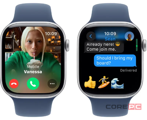 Apple Watch Series 10 42mm Silver Aluminum Case with Denim Sport Band (M/L)