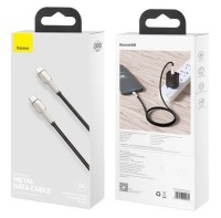 Кабель-зарядка Type-C на Lightning Baseus Cafule Metal 2м (CATLJK-B01) 20W черный