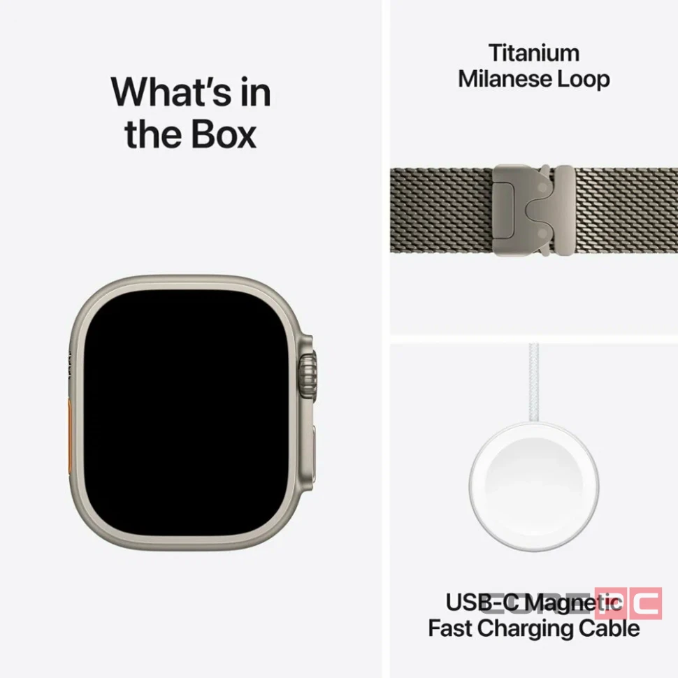 Apple Watch Ultra 2 (2024) 49mm Natural Titanium Case with Natural Titanium Milanese Loop (M) (Датчик кислорода)