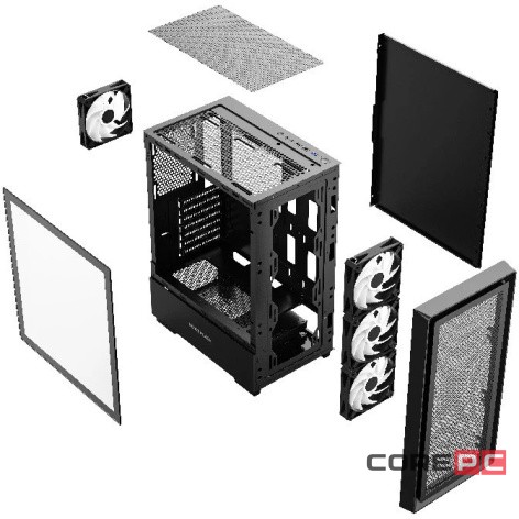 Компьютерный корпус Powercase Mistral AY4B ARGB TG Black (CMAYB-A4)