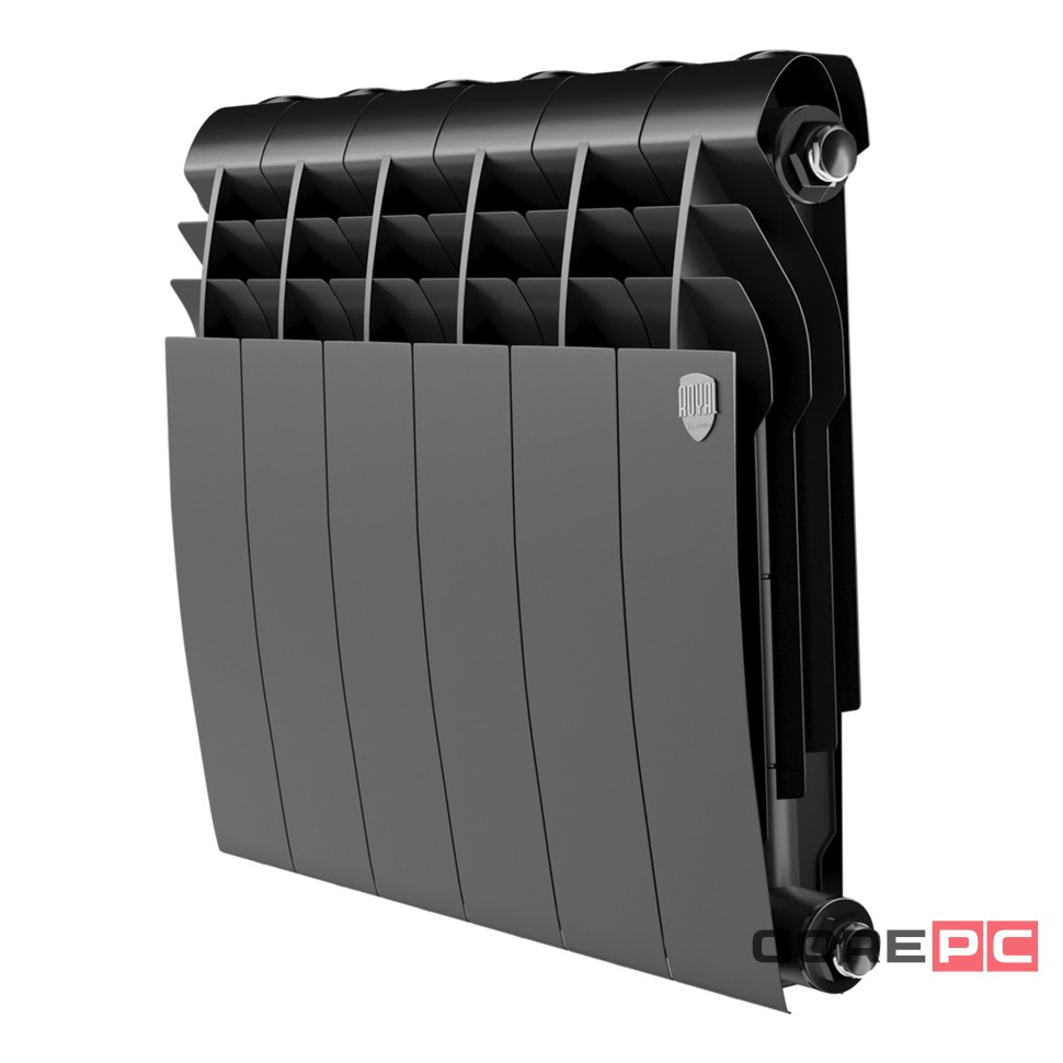 Радиатор биметаллический Royal Thermo BILINER B 350 Чёрный - 6 секц.