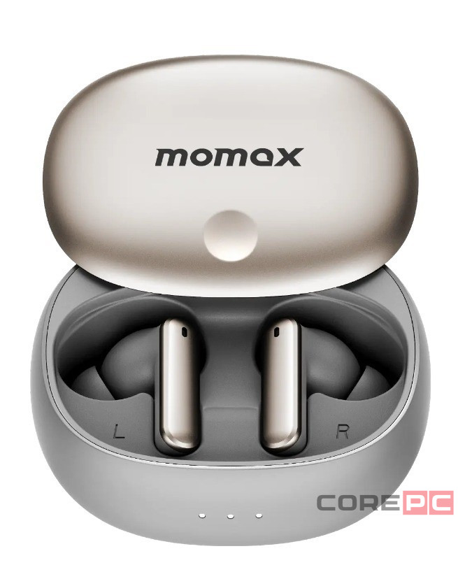 Наушники беспроводные Momax 1-Vibe Lite серебристые