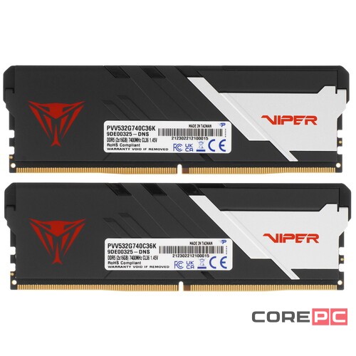 Оперативная память 32 Gb 7400 MHz PATRIOT VIPER VENOM (PVV532G740C36K)