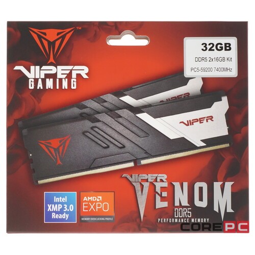 Оперативная память 32 Gb 7400 MHz PATRIOT VIPER VENOM (PVV532G740C36K)