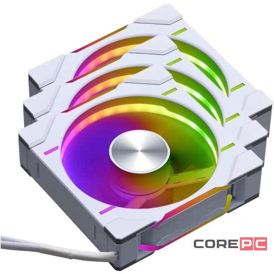 Комплект вентиляторов для корпуса PHANTEKS D30 DRGB White (PH-F120D30_DRGB_PWM_WT01_3P_RU)