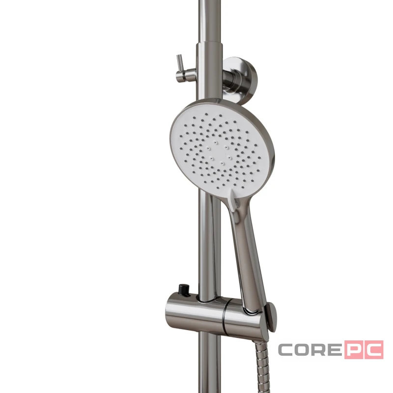 Душевая система MIXLINE 35к МЛ41-06(ML41-06)Кристаллизлив лейка 3 поз.+лейкаТроп. душбелый/ХРОМ