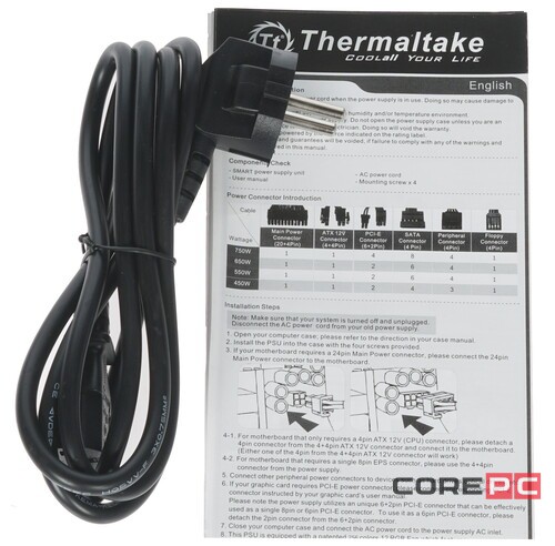 Блок питания Thermaltake 650W SMART BX1 650 PS-SPD-0650NNSABE-1