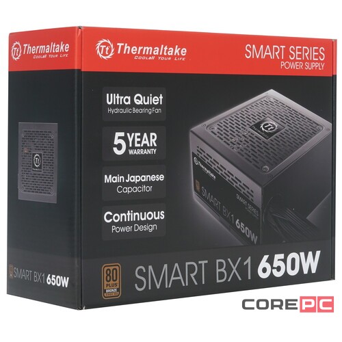 Блок питания Thermaltake 650W SMART BX1 650 PS-SPD-0650NNSABE-1