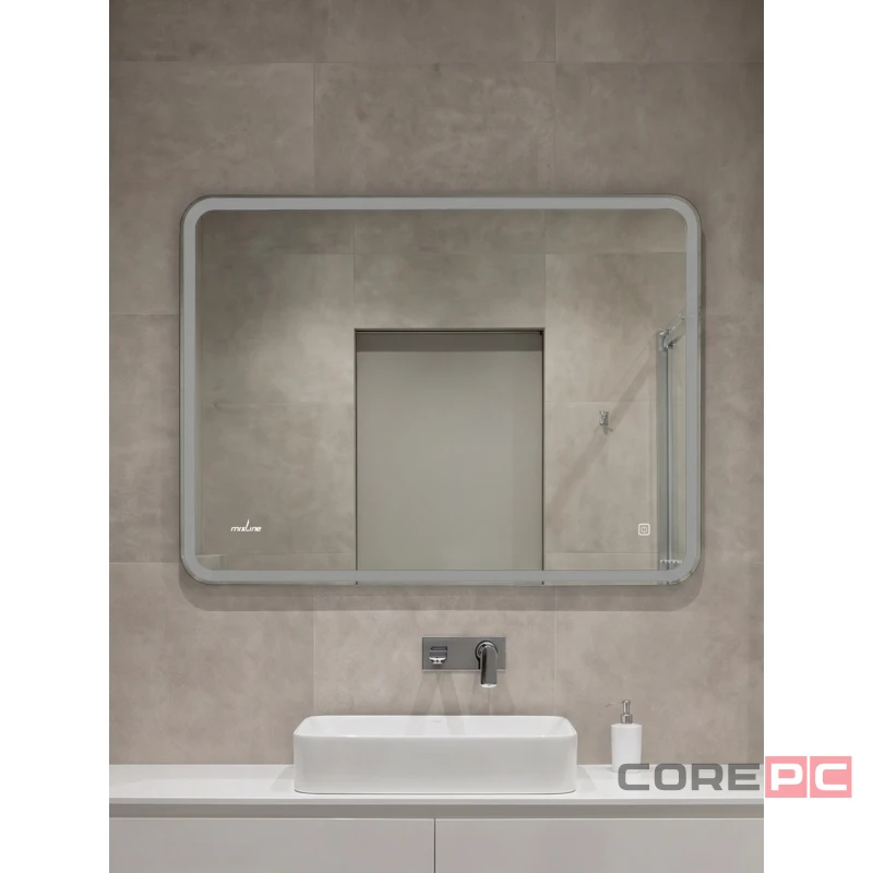 Зеркало MIXLINE Стил ЭКОНОМ 800х600 (ШВ) сенсорный выкл, светодиодная подсветка, без короба