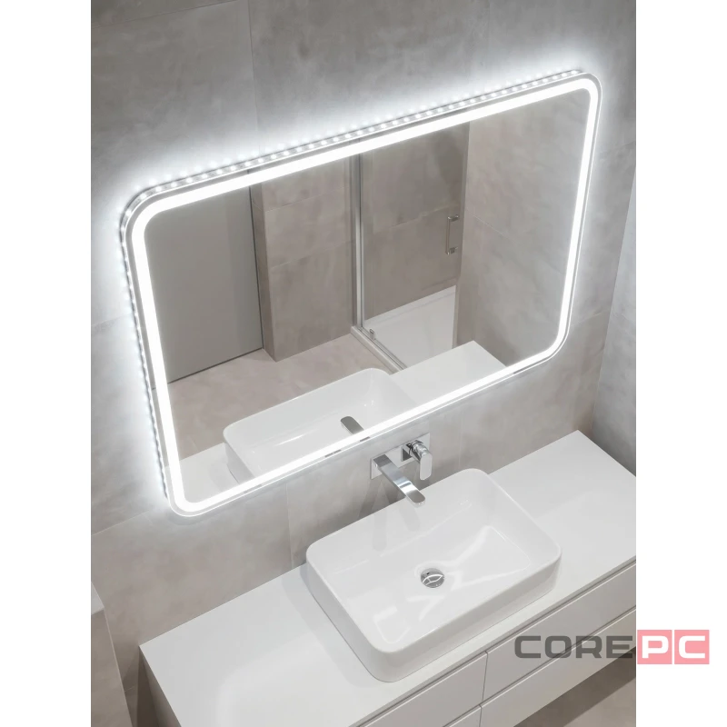 Зеркало MIXLINE Стил ЭКОНОМ 800х600 (ШВ) сенсорный выкл, светодиодная подсветка, без короба