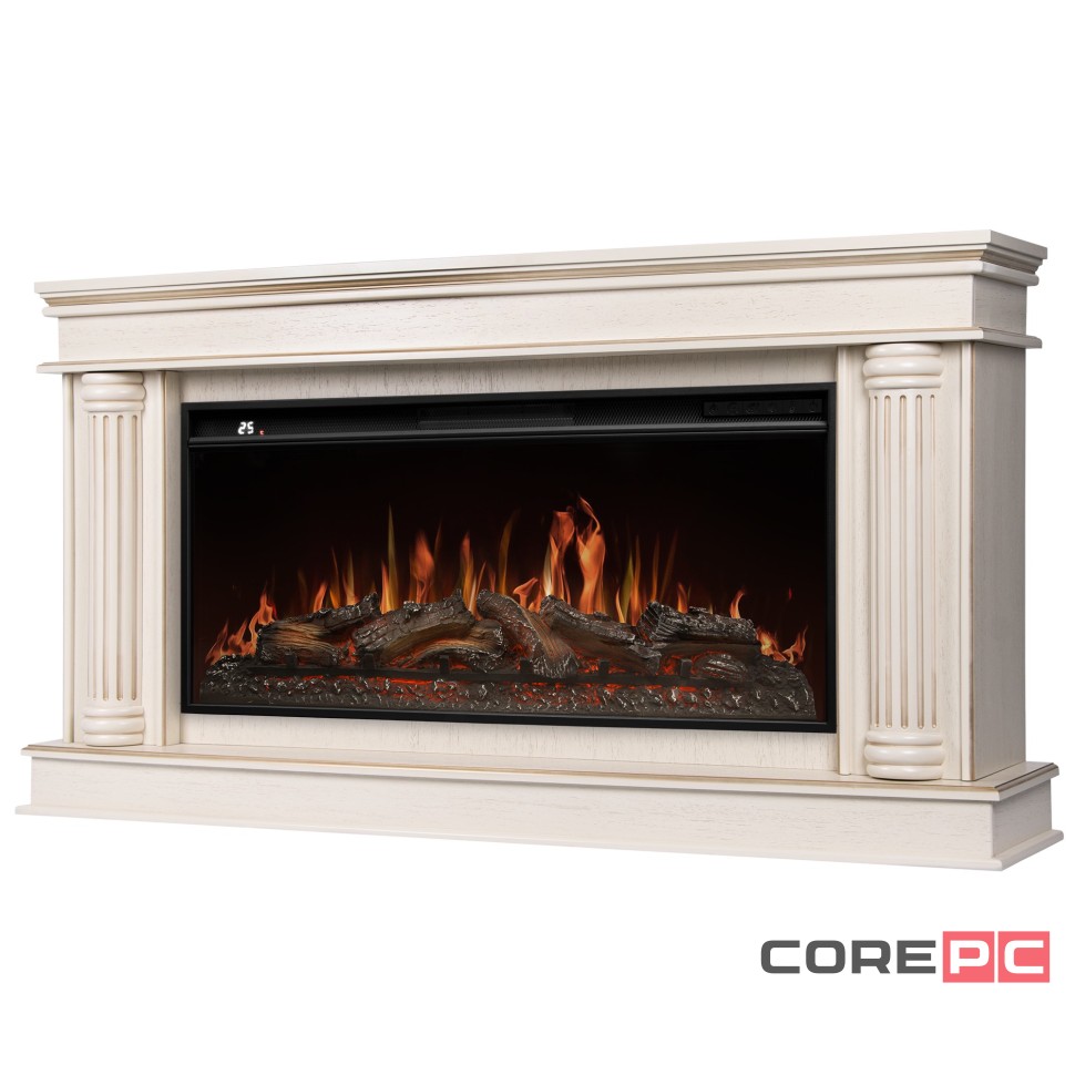 Портал Firelight Olympia 42/40/36, слоновая кость с золотой патиной