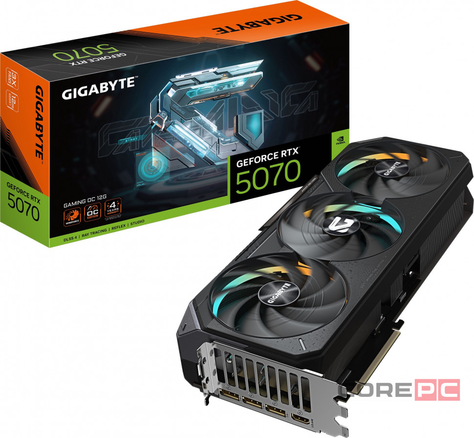 Видеокарта Gigabyte (GV-N507TGAMING OC-16GD) GeForce RTX 5070 Ti 16GB GAMING OC