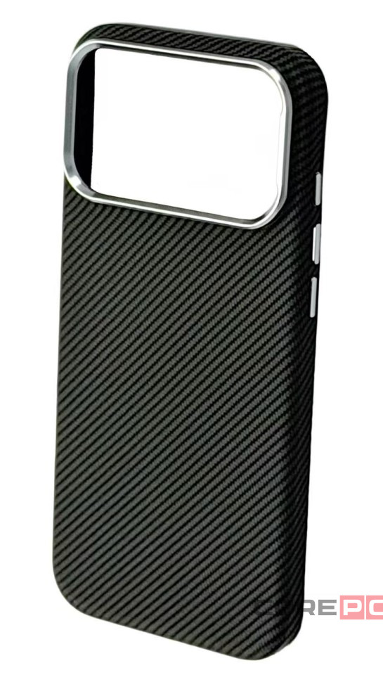 Накладка для i-Phone 17 Pro Max J-Case Carbon Fiber черный