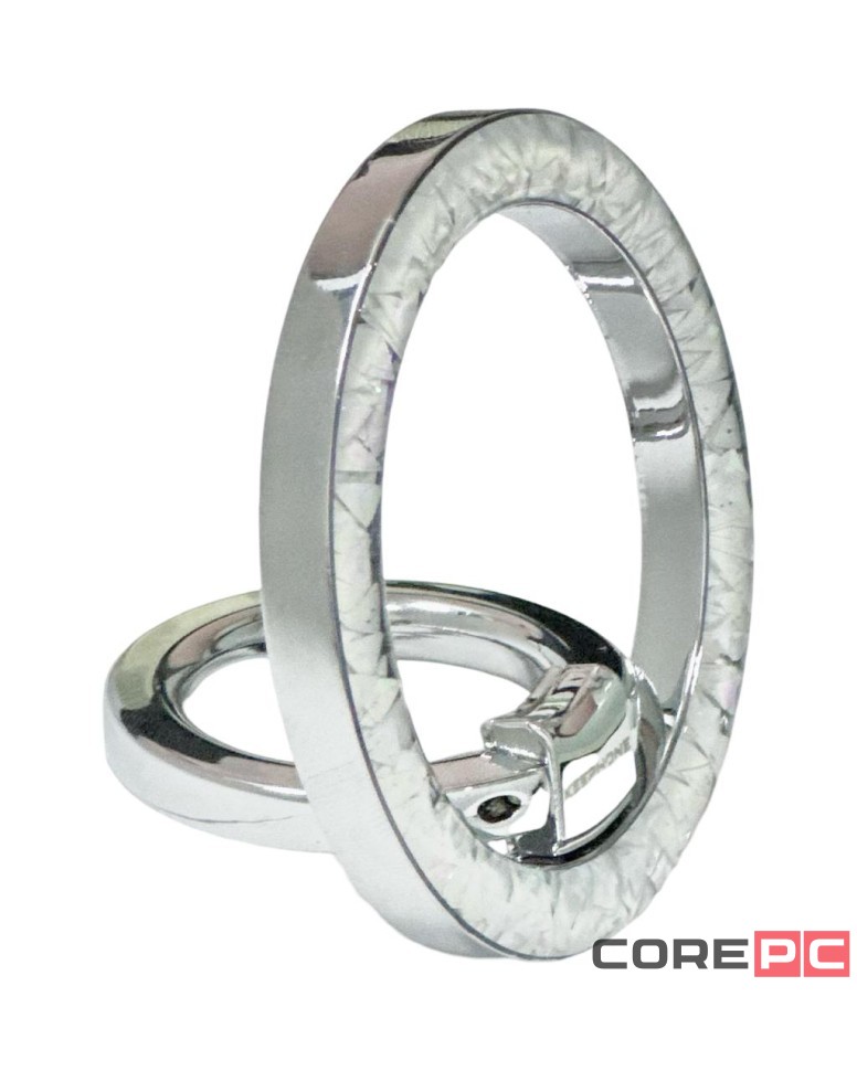 Магнитный держатель-кольцо для i-Phone Keephone Magglitter Dazzling серебристый