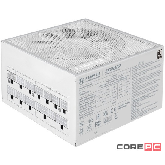 Блок питания Lian Li 850W SX0850P White (G9P.SX0850P.W000.RU) 16 Pin (PCIe 5.1 Connector Cable Details)