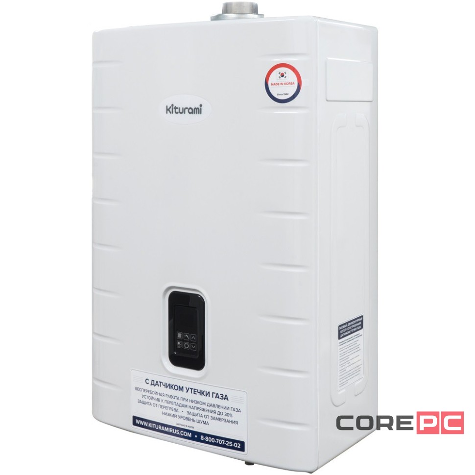 Котел газовый KITURAMI World Alpha С-24Н настенный, 1 конт., закр.кам.сгор., медь