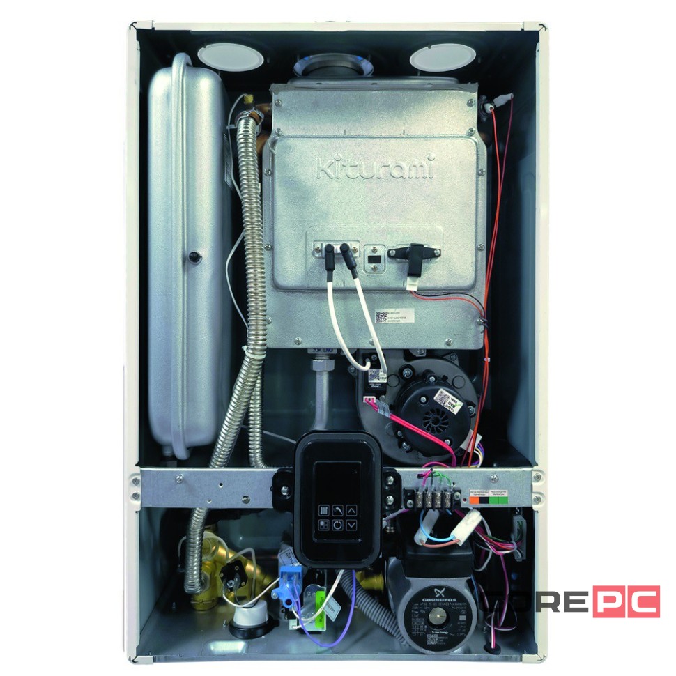 Котел газовый KITURAMI World Alpha С-24Н настенный, 1 конт., закр.кам.сгор., медь