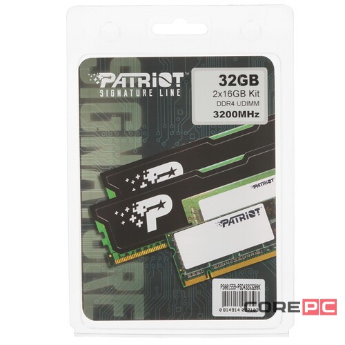 Оперативная память 32 Gb 3200 MHZ PATRIOT (PSD432G3200K)