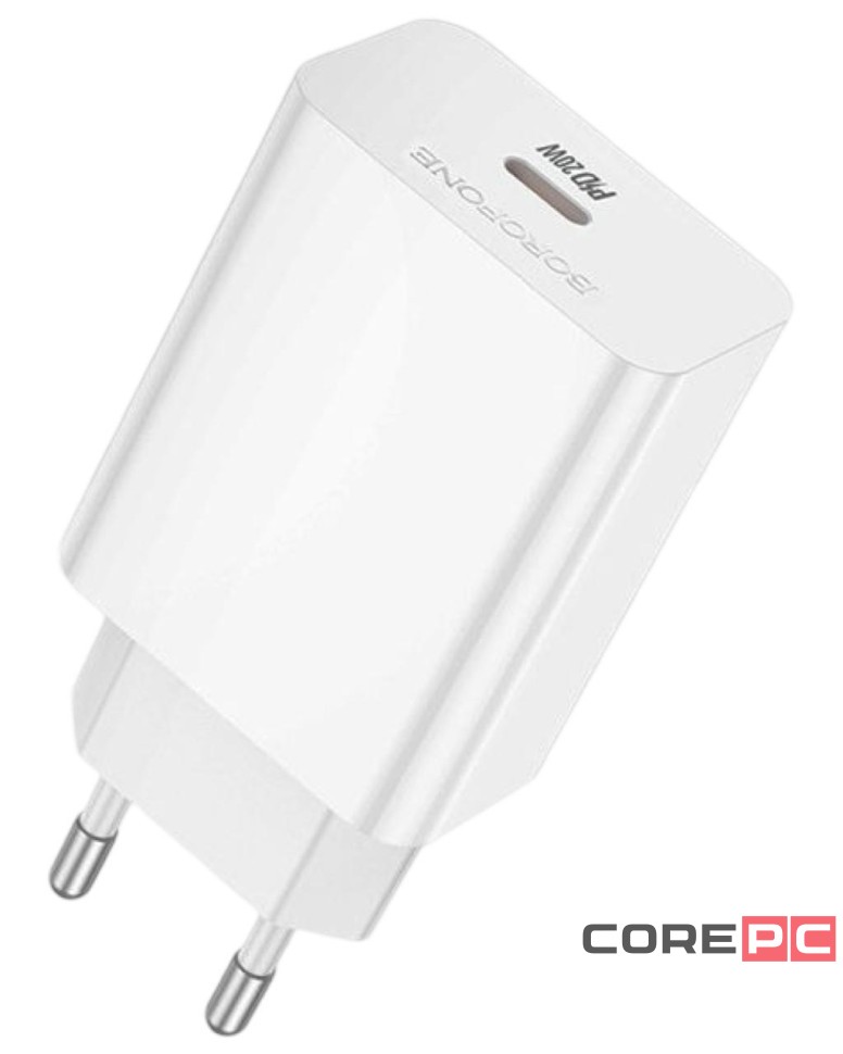 Сетевое зар. устр. Borofone BA21A Pro 1C 20W белое