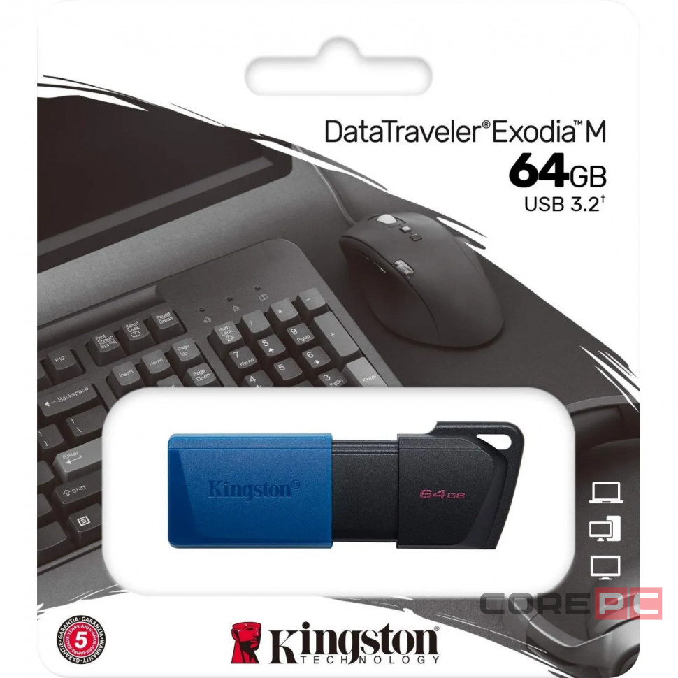 3.0/3.2 USB флеш накопитель Kingston Exodia 64GB (DTXM/64GB) черный
