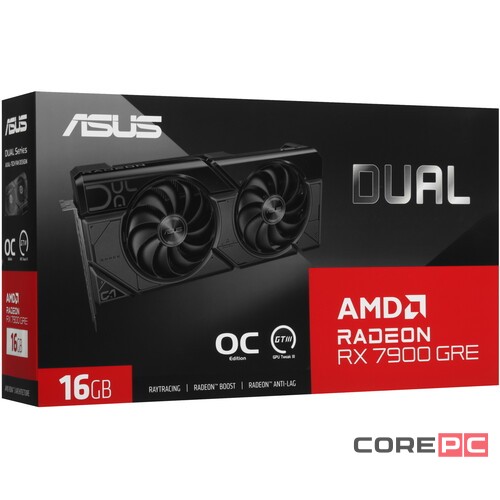 Видеокарта ASUS (DUAL-RX7900GRE-O16G) Radeon RX 7900 GRE 16GB OC 90YV0J90-M0NA00