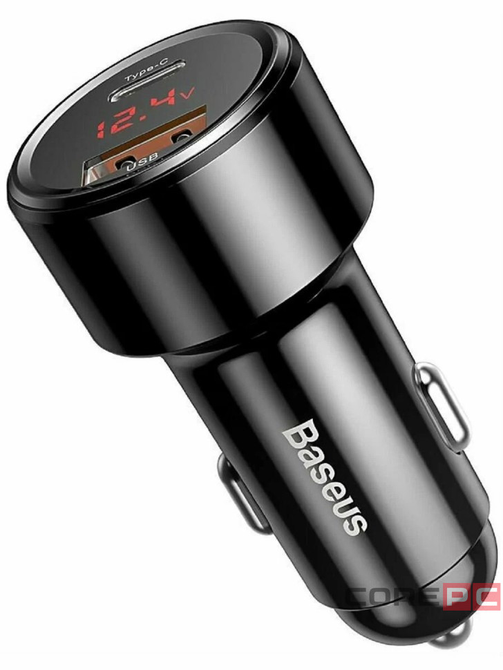 Автомобильное заряд. устр.Baseus PPS Quick Charging 1USB/1C 45W CCMLC20C-A01 черное