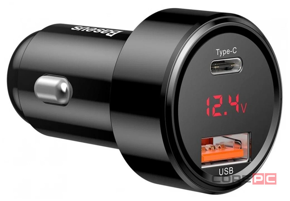 Автомобильное заряд. устр.Baseus PPS Quick Charging 1USB/1C 45W CCMLC20C-A01 черное