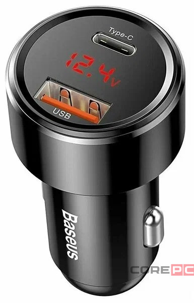 Автомобильное заряд. устр.Baseus PPS Quick Charging 1USB/1C 45W CCMLC20C-A01 черное
