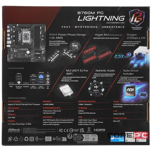 Материнская плата ASRock B760M PG LIGHTNING (PCIe Gen5)