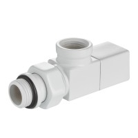 Набор дизайн-вентилей Royal Thermo CUBE, осевой (белый) 1/2quot;