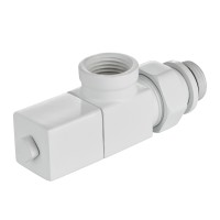 Набор дизайн-вентилей Royal Thermo CUBE, осевой (белый) 1/2quot;