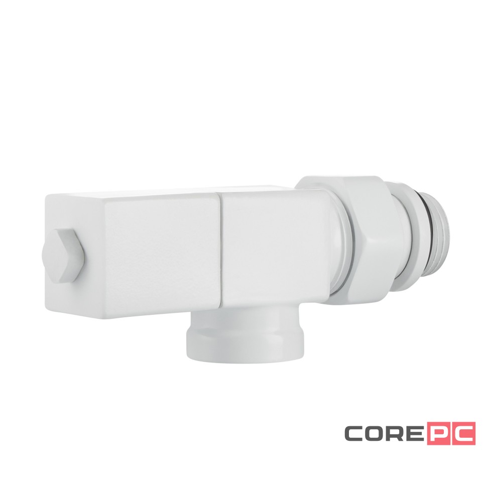 Набор дизайн-вентилей Royal Thermo CUBE, осевой (белый) 1/2quot;