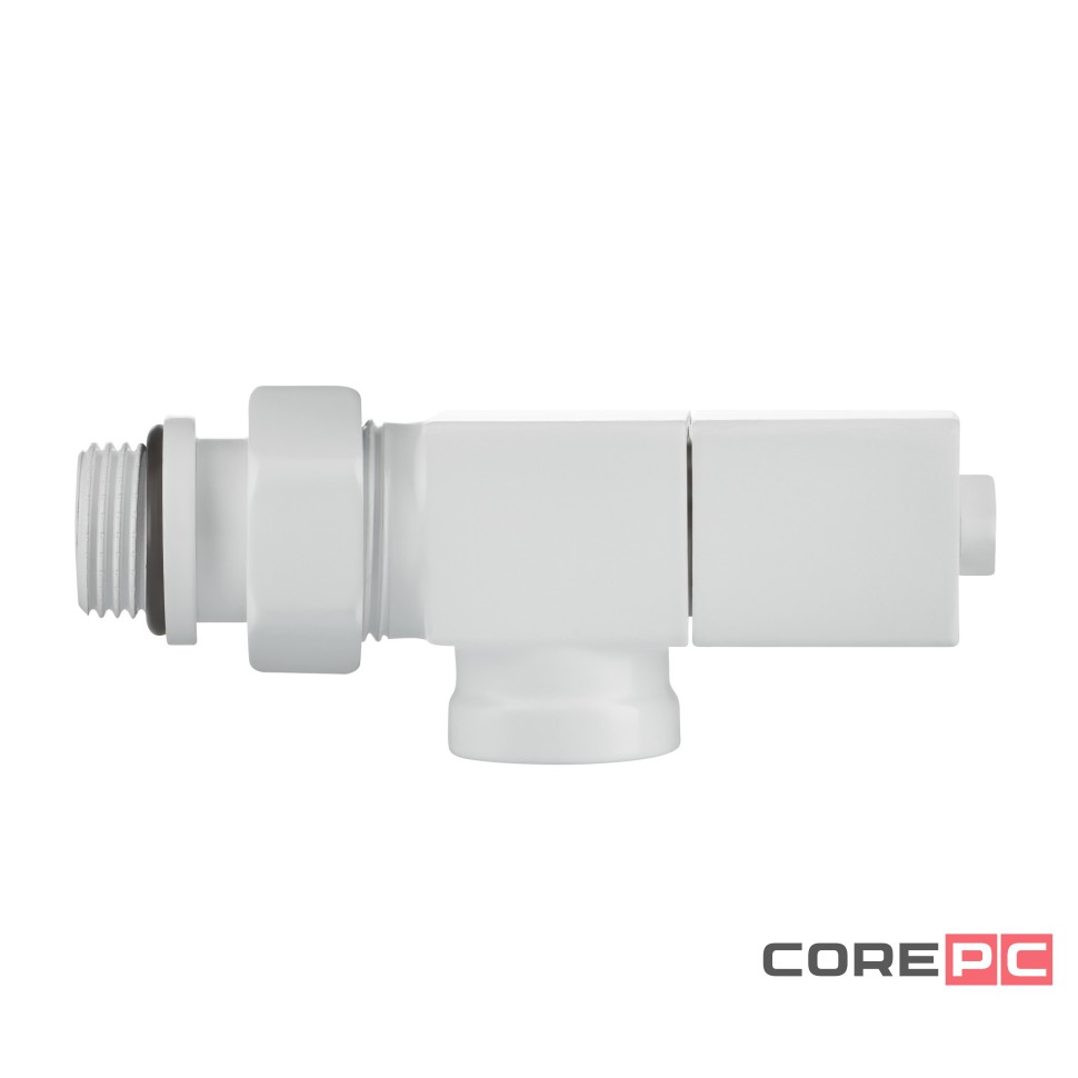 Набор дизайн-вентилей Royal Thermo CUBE, осевой (белый) 1/2quot;