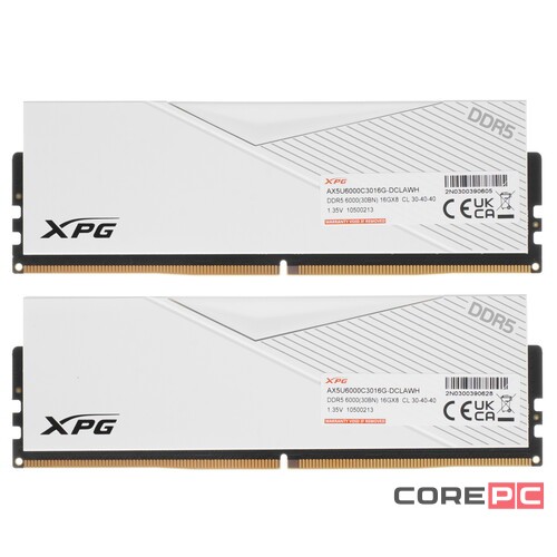 Оперативная память 32 Gb 6000 MHz ADATA XPG LANCER White (AX5U6000C3016G-DCLAWH)