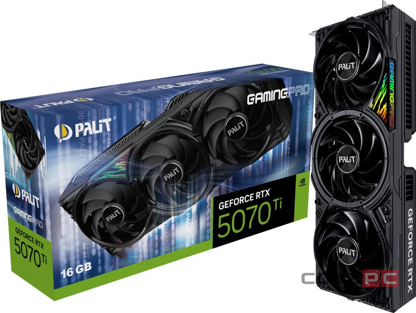 Видеокарта Palit (NE7507T019T2-GB2031A) GeForce RTX 5070 Ti 16GB GAMINGPRO