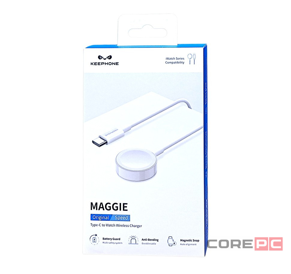 Беспроводное заряд. устр. Keephone MAGGIE IC-024 Type-C белое
