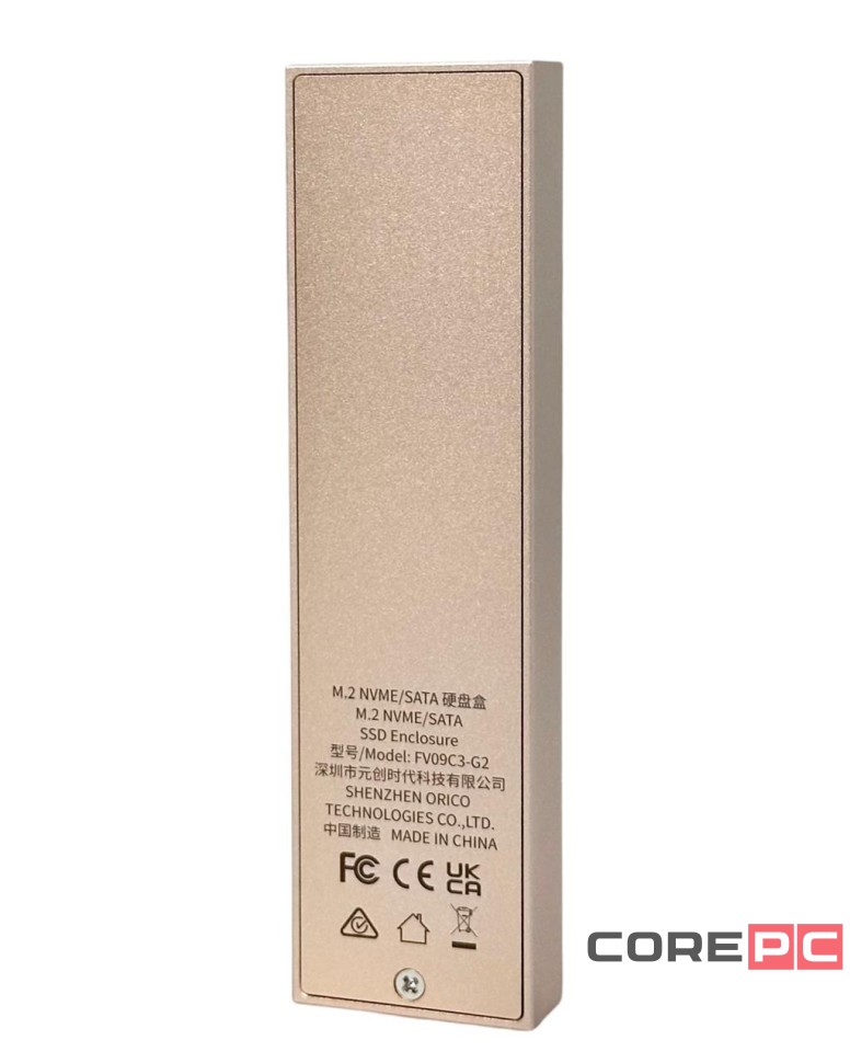 Внешний корпус для M2 NVMe/NGFF(SATA) Orico FV09C3 USB-C3.2 розовое-золото