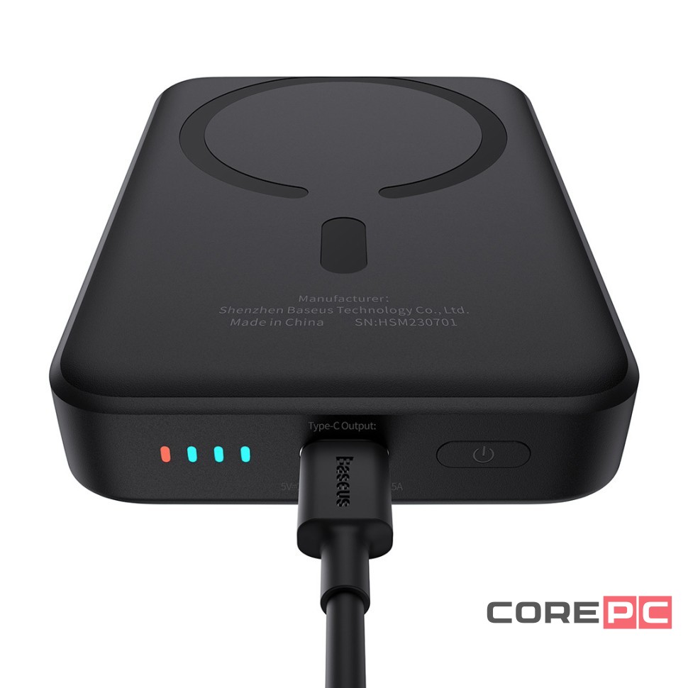 Powerbank с беспроводной зарядкой Baseus Magnetic Mini Air Slim 10000mAh 20W (P10059001113-00) черны