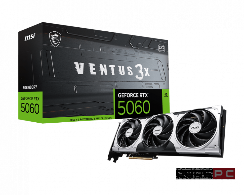 Видеокарта MSI (G5060-8V3C) GeForce RTX 5060 8G VENTUS 3X OC
