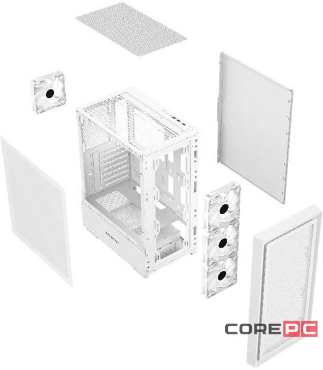 Компьютерный корпус Powercase Mistral AY4W ARGB TG White (CMAYW-A4)