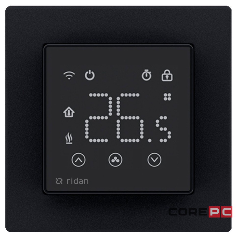 Термостат комнатный РИДАН RSmart-SB с Wi-Fi подключением 230V, черный