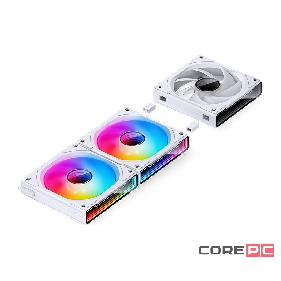Комплект вентиляторов для корпуса JONSBO ZK-120W (3 in 1) ARGB LED White