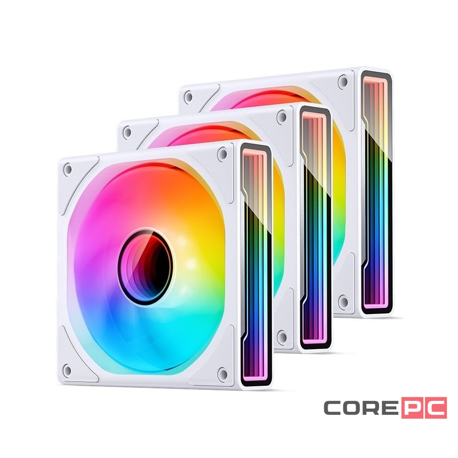 Комплект вентиляторов для корпуса JONSBO ZK-120W (3 in 1) ARGB LED White