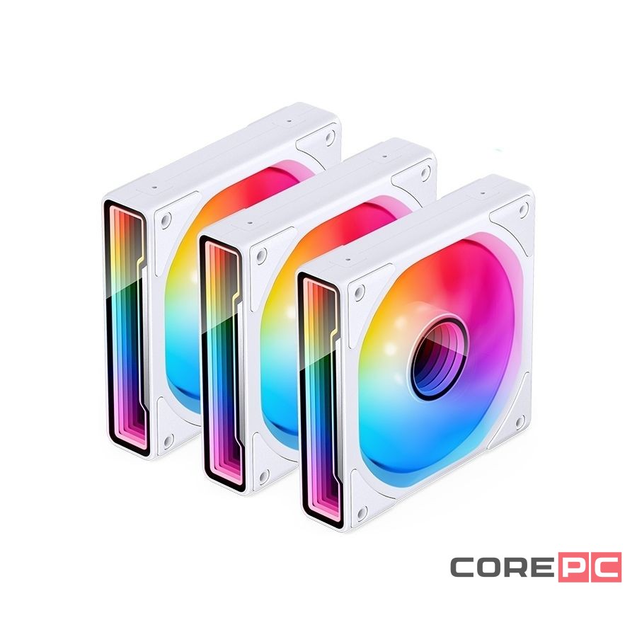 Комплект вентиляторов для корпуса JONSBO ZK-120W (3 in 1) ARGB LED White