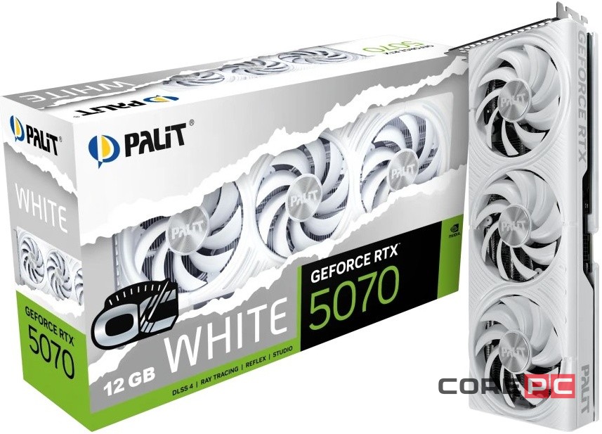 Видеокарта Palit (NE75070U19K9-GB2050W) GeForce RTX 5070 12GB White OC