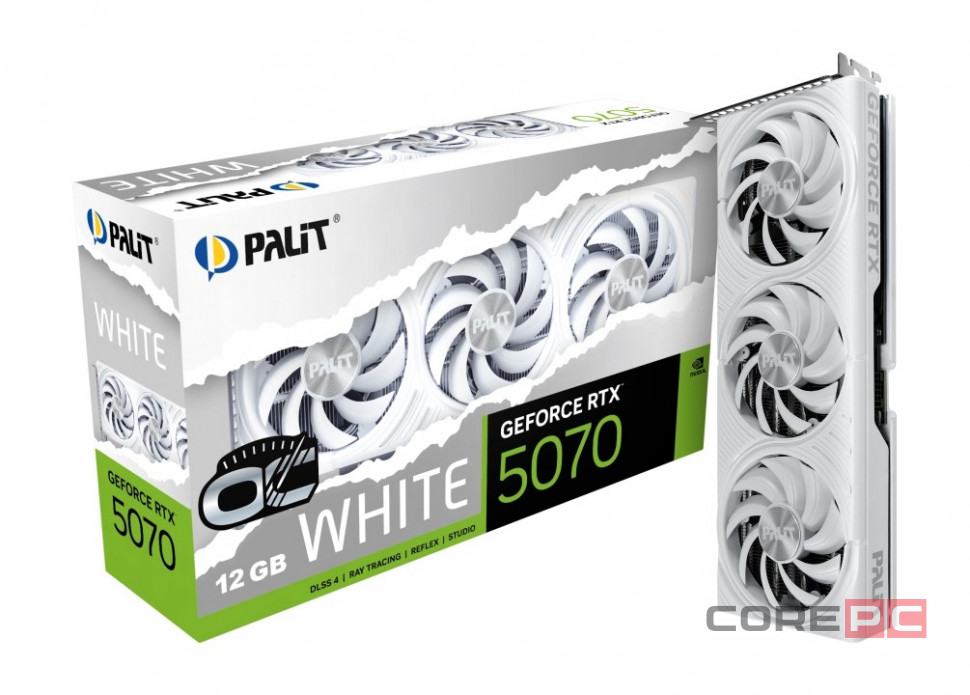 Видеокарта Palit (NE75070U19K9-GB2050W) GeForce RTX 5070 12GB White OC