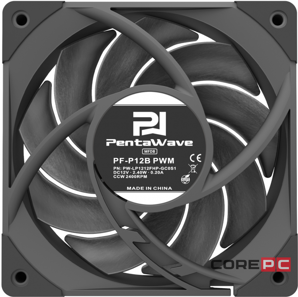 Вентилятор для корпуса PentaWave Black PF-P12B PWM