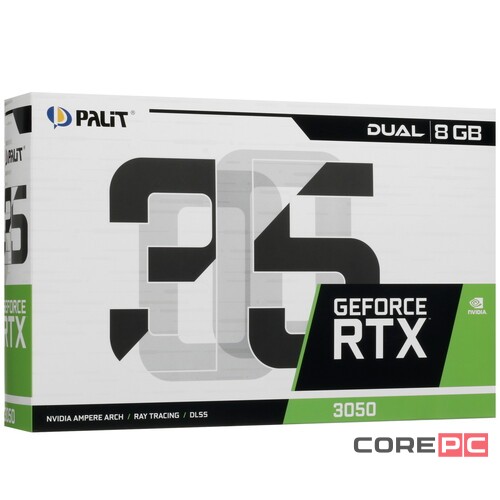 Видеокарта Palit (NE63050018P1-1070D) GeForce RTX 3050 8Gb Dual