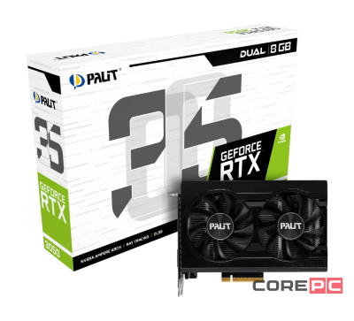 Видеокарта Palit (NE63050018P1-1070D) GeForce RTX 3050 8Gb Dual